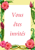 Invitation florale pour célébrer l'amour